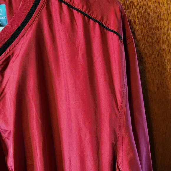 Men's Large Pro Tour Golf Red Windbreaker Pullover Jacket - Picture 4 of 11
